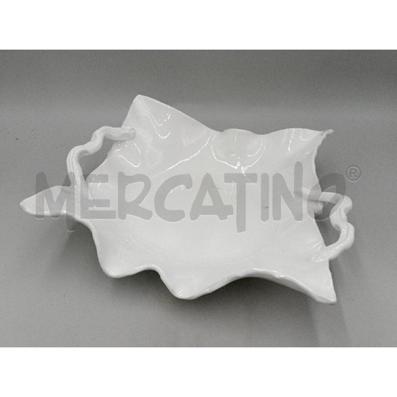 CENTROTAVOLA CERAMICA BIANCA PORTA FRUTTA C/DOPPI MANICI | Mercatino dell'Usato Moncalieri bengasi 3