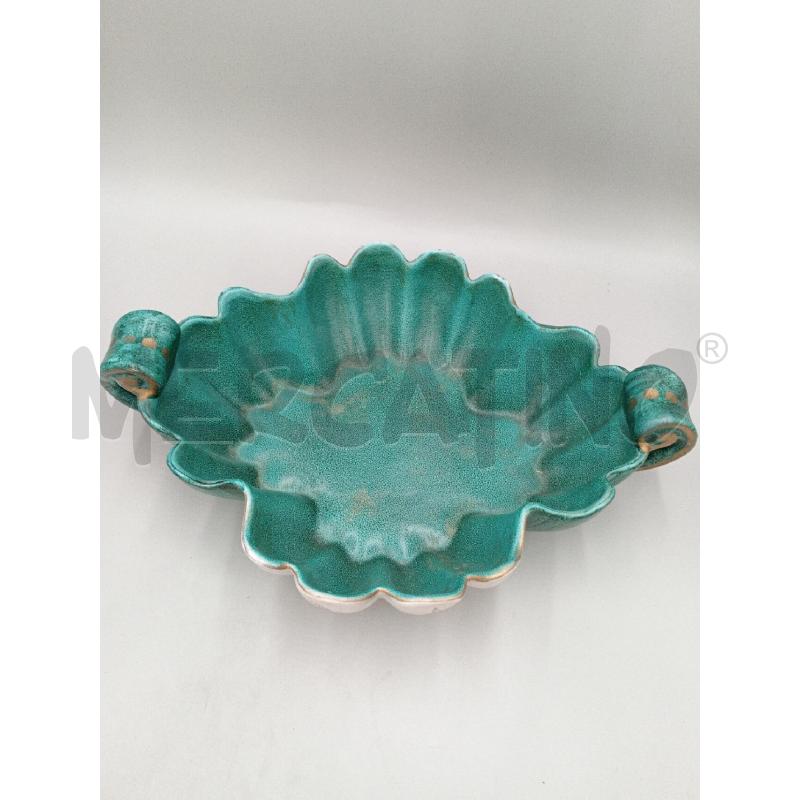 CENTROTAVOLA CERAMICA DERUTA VERDE DECORO FIORI | Mercatino dell'Usato Moncalieri bengasi 5
