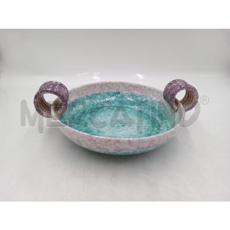 CENTROTAVOLA CERAMICA ERRETI DOPPI MANICI ANELLI VIOLA  | Mercatino dell'Usato Moncalieri bengasi 1