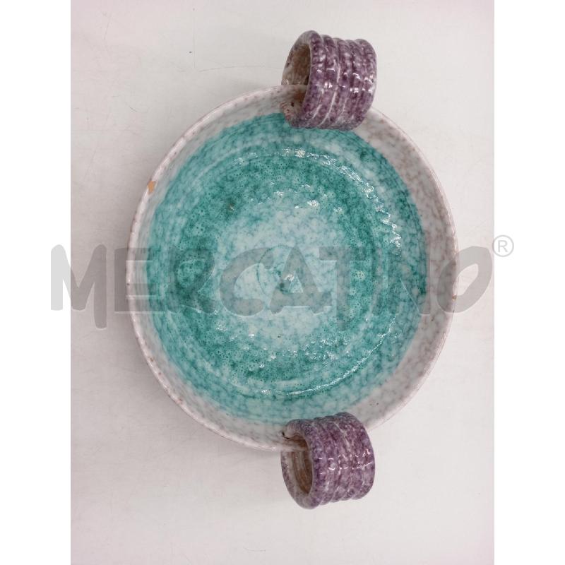 CENTROTAVOLA CERAMICA ERRETI DOPPI MANICI ANELLI VIOLA  | Mercatino dell'Usato Moncalieri bengasi 2