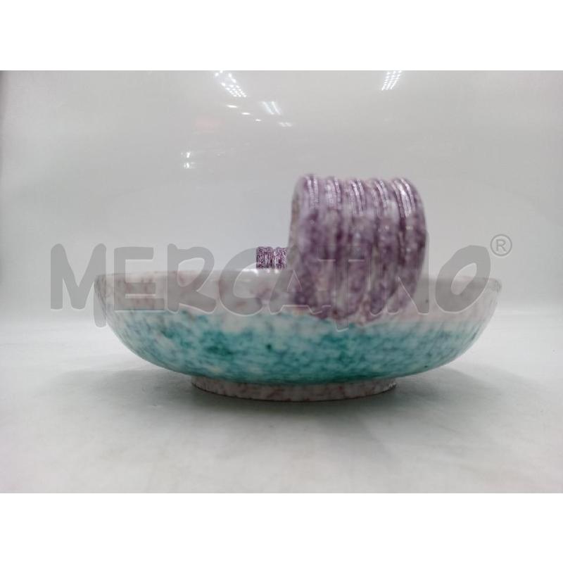 CENTROTAVOLA CERAMICA ERRETI DOPPI MANICI ANELLI VIOLA  | Mercatino dell'Usato Moncalieri bengasi 3