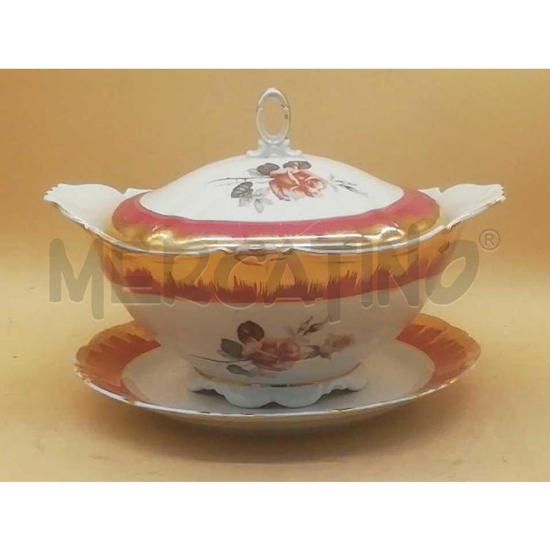 CENTROTAVOLA CERAMICA ZUPPIERA C/COPERCHIO E PIATTO ABBINATO  | Mercatino dell'Usato Moncalieri bengasi 1