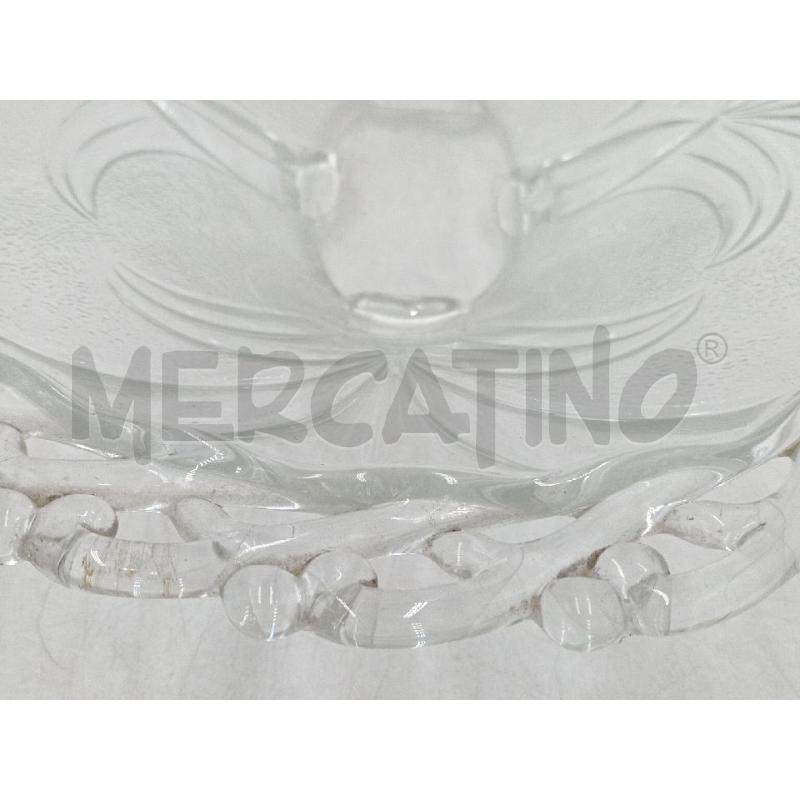 CENTROTAVOLA VETRO PORTA FRUTTA C/BORDO LAVORATO  | Mercatino dell'Usato Moncalieri bengasi 3