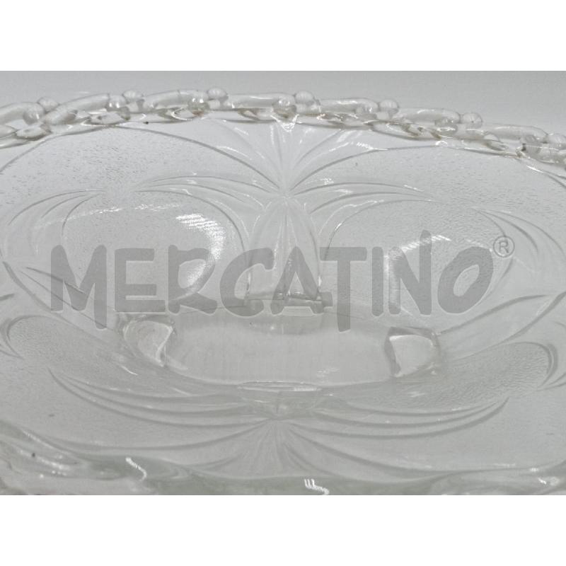 CENTROTAVOLA VETRO PORTA FRUTTA C/BORDO LAVORATO  | Mercatino dell'Usato Moncalieri bengasi 4