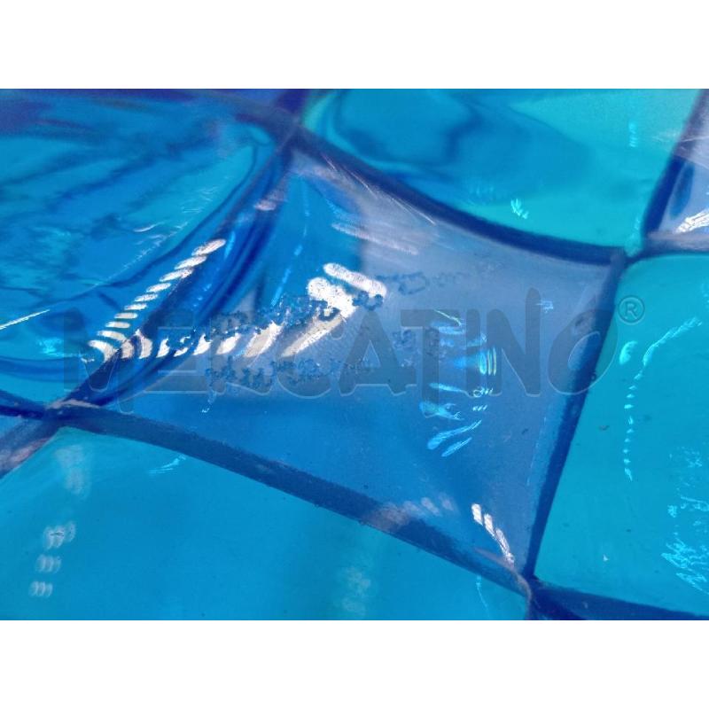 CENTROTAVOLA VETRO SOFFIATO BLEU RIPIEGATO SUGLI ANGOLI CM 28 X 28 | Mercatino dell'Usato Moncalieri bengasi 5