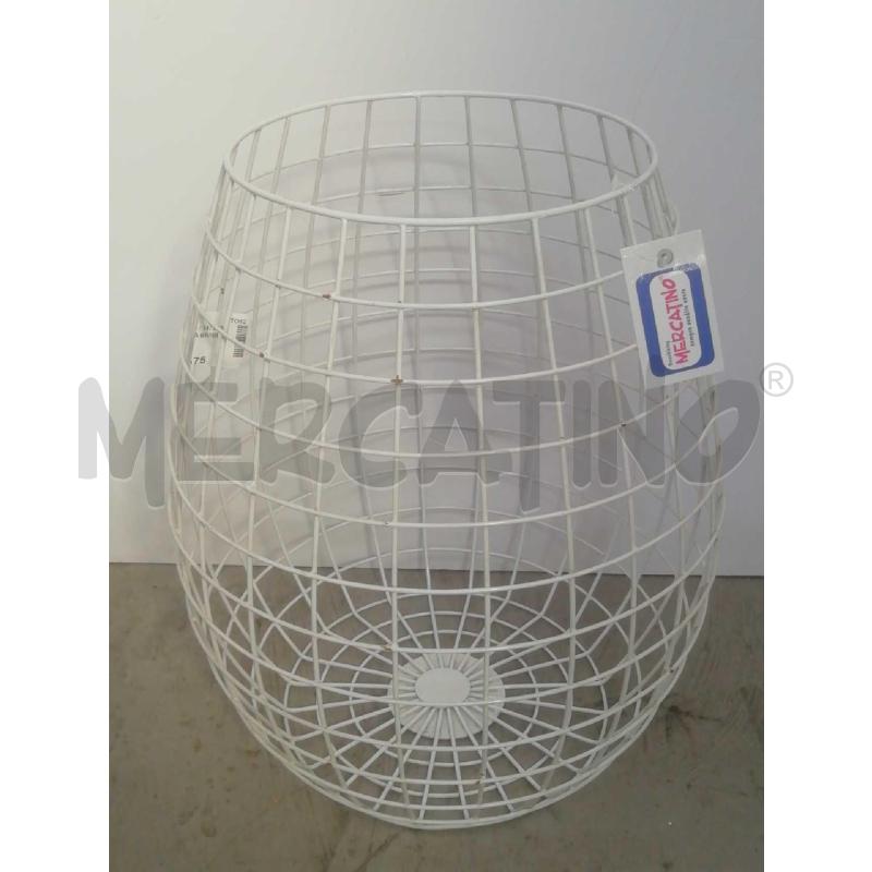 CESTA QUADRETTI TRAFORATA METALLO | Mercatino dell'Usato Moncalieri bengasi 1