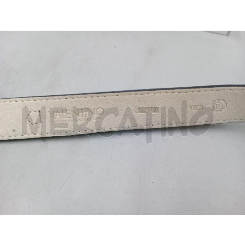 CINTURA DONNA VALENTINOP NERA CON SCRITTA ARGENTATA  | Mercatino dell'Usato Moncalieri bengasi 3