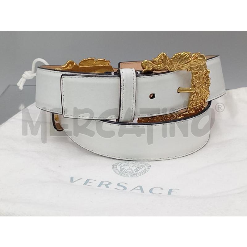 CINTURA DONNA VERSACE BIANCA CON FIBBIA DORATA | Mercatino dell'Usato Moncalieri bengasi 1