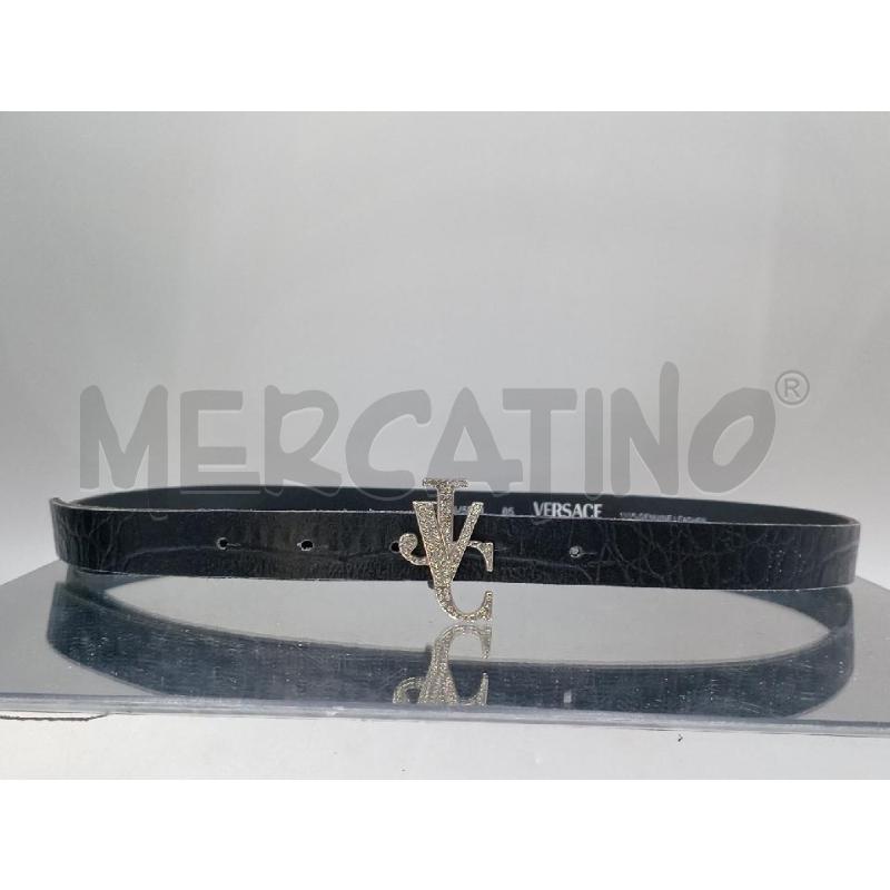 CINTURA DONNA VERSACE JEANS COUTURE NERO LOGO BRILLANTINI | Mercatino dell'Usato Moncalieri bengasi 3