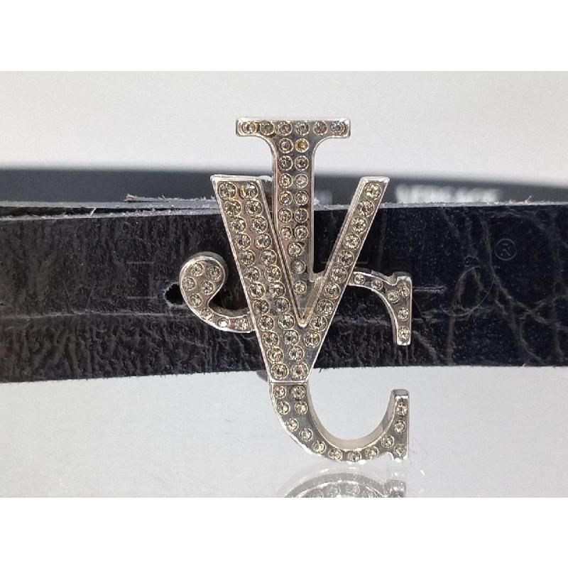 CINTURA DONNA VERSACE JEANS COUTURE NERO LOGO BRILLANTINI | Mercatino dell'Usato Moncalieri bengasi 5