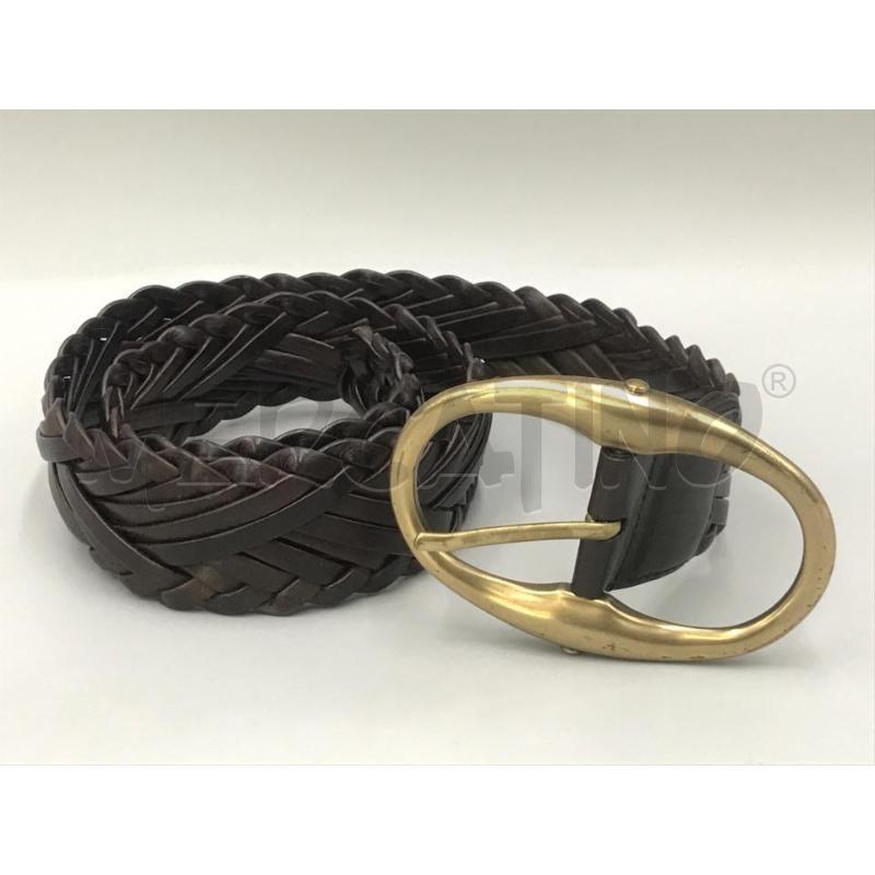 CINTURA YVES SAINT LAUREN PELLE MARRONE INTRECCIATA | Mercatino dell'Usato Moncalieri bengasi 1