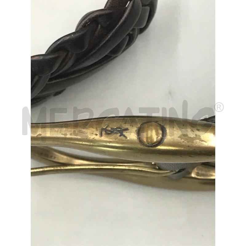 CINTURA YVES SAINT LAUREN PELLE MARRONE INTRECCIATA | Mercatino dell'Usato Moncalieri bengasi 3