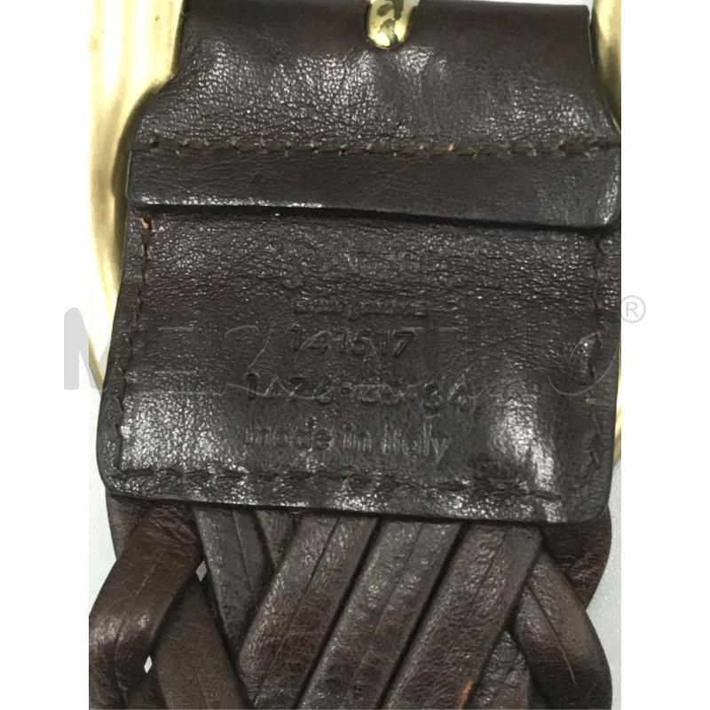 CINTURA YVES SAINT LAUREN PELLE MARRONE INTRECCIATA | Mercatino dell'Usato Moncalieri bengasi 4