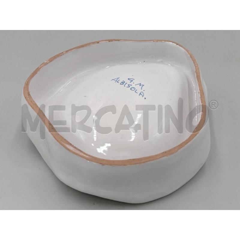 CIOTOLA CERAMICA ALBISOLA DECORO FLOREALE  | Mercatino dell'Usato Moncalieri bengasi 4