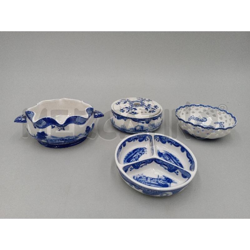 CIOTOLE PZ.4 C/ANTIPASTIERA CERAMICA TOGNANA BLUE COLLECTION | Mercatino dell'Usato Moncalieri bengasi 1