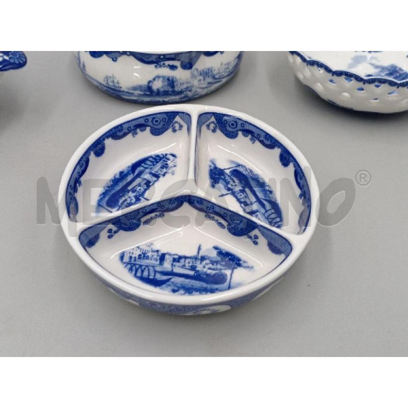 CIOTOLE PZ.4 C/ANTIPASTIERA CERAMICA TOGNANA BLUE COLLECTION | Mercatino dell'Usato Moncalieri bengasi 3