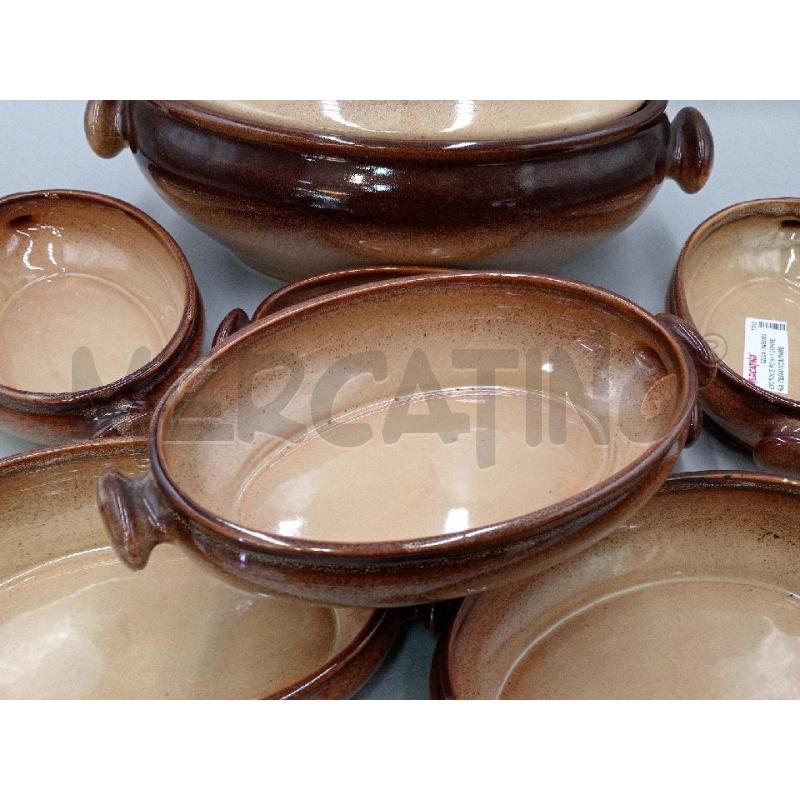 CIOTOLE PZ.6+1 ZUPPIERA CERAMICA PARESCHI LAVENO FORMA OVALI  | Mercatino dell'Usato Moncalieri bengasi 2