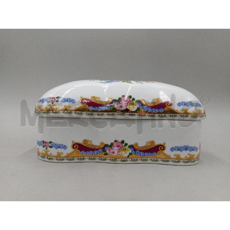 COFANETTO CERAMICA STILE LIMOGES C/DECORO FLORALE  | Mercatino dell'Usato Moncalieri bengasi 1