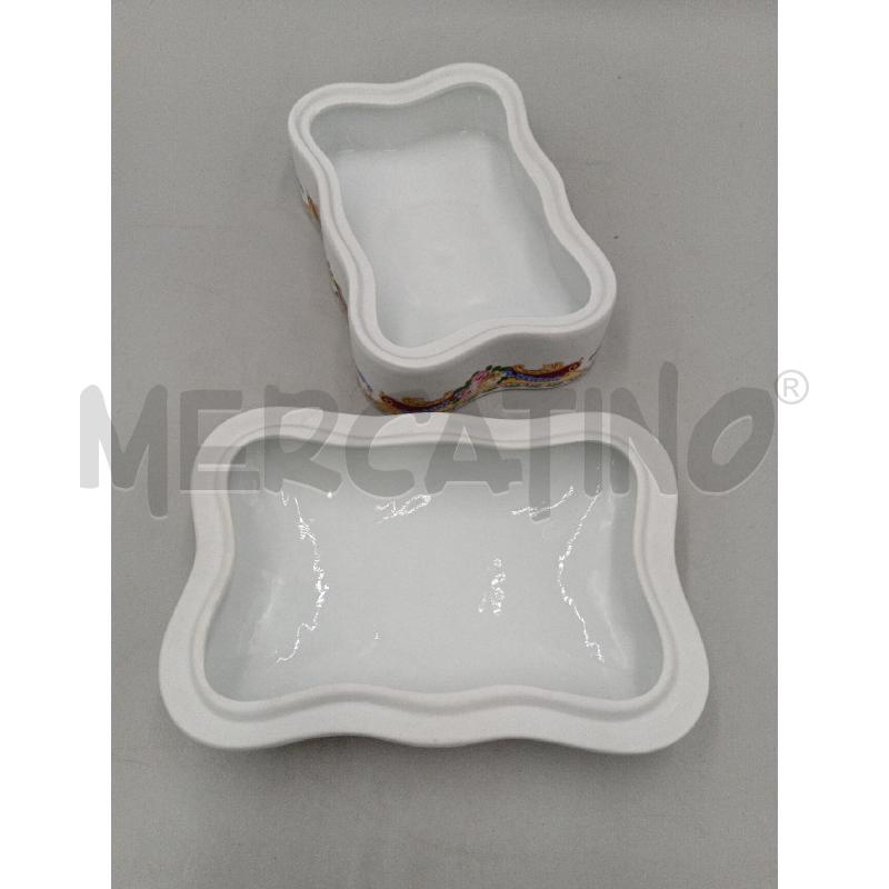 COFANETTO CERAMICA STILE LIMOGES C/DECORO FLORALE  | Mercatino dell'Usato Moncalieri bengasi 3