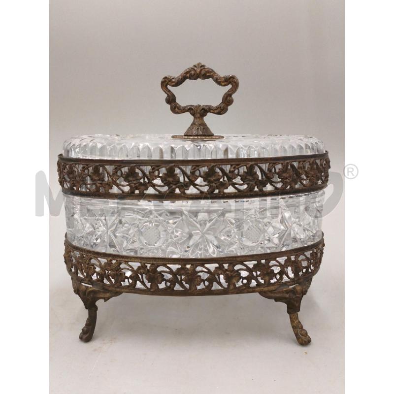 COFANETTO OVALE VETRO STILE BOHEMIANO  | Mercatino dell'Usato Moncalieri bengasi 1
