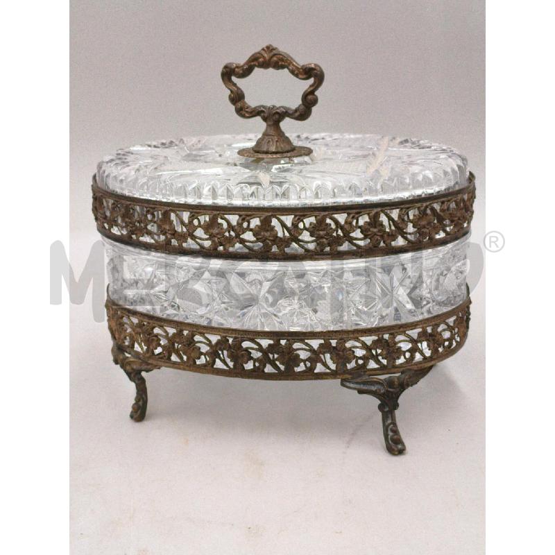 COFANETTO OVALE VETRO STILE BOHEMIANO  | Mercatino dell'Usato Moncalieri bengasi 2
