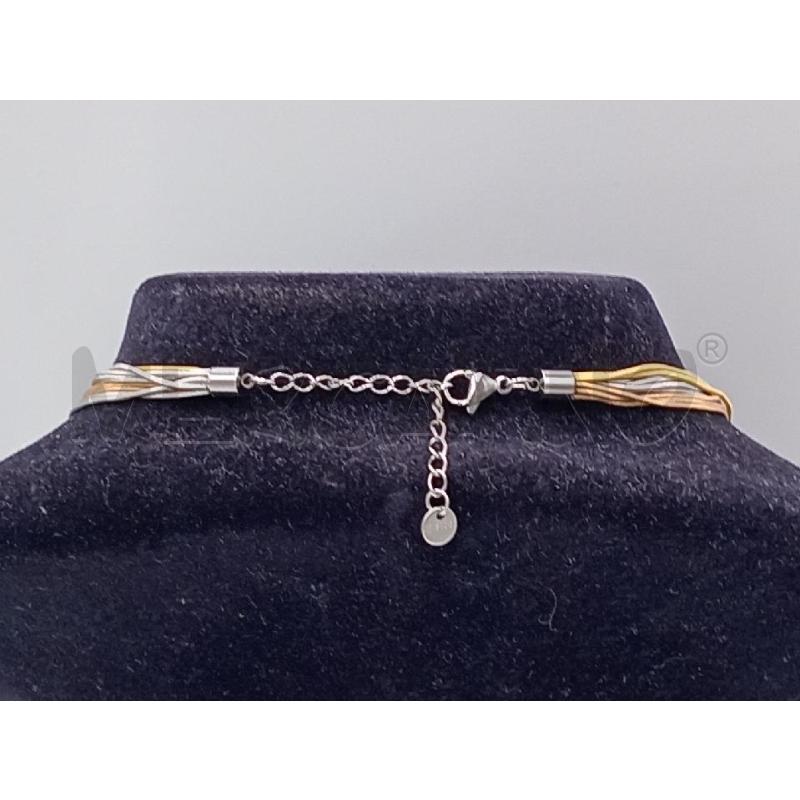 COLLANA ACCIAIO MULTIFILI ACCIAIO E DORATO | Mercatino dell'Usato Moncalieri bengasi 2