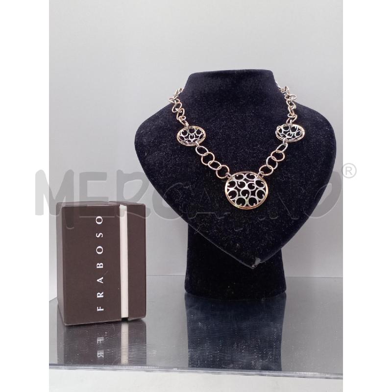 COLLANA FRABOSO CERCHI ARGENTATO | Mercatino dell'Usato Moncalieri bengasi 1