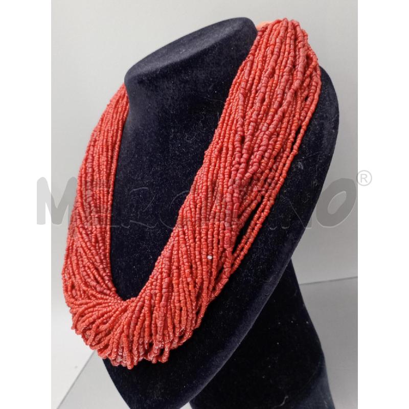 COLLANA MULTIFILI GRANDE PIETRE ROSSE | Mercatino dell'Usato Moncalieri bengasi 3