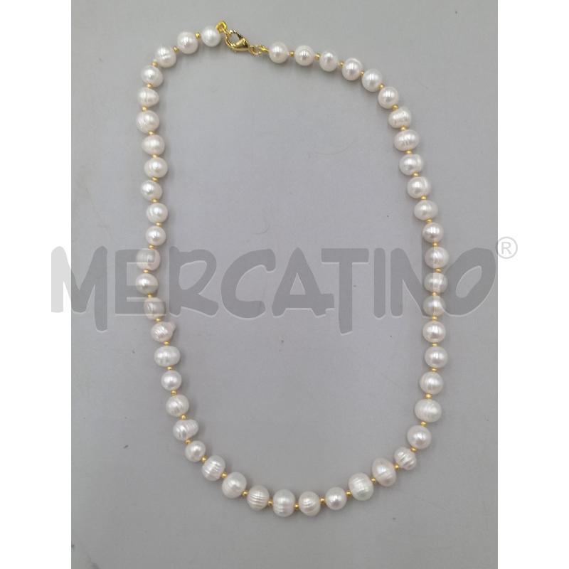 COLLANA PERLE ACQUA DOLCE CON CHIUSURA DORATA | Mercatino dell'Usato Moncalieri bengasi 3