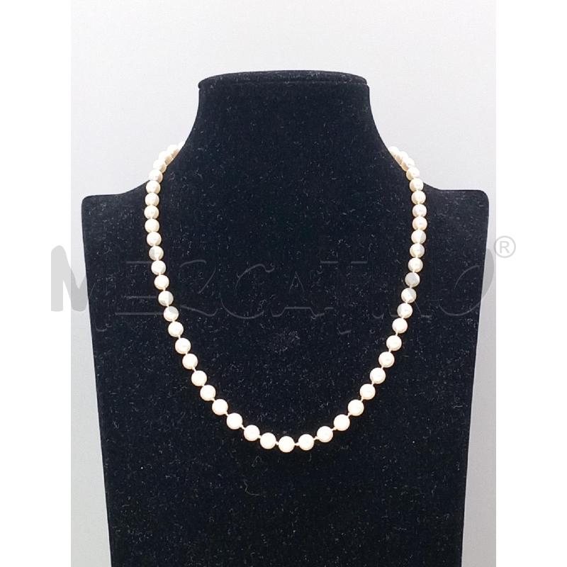 COLLANA PERLE ACQUA SALATA CON CHIUSURA ARGENTATA  | Mercatino dell'Usato Moncalieri bengasi 1