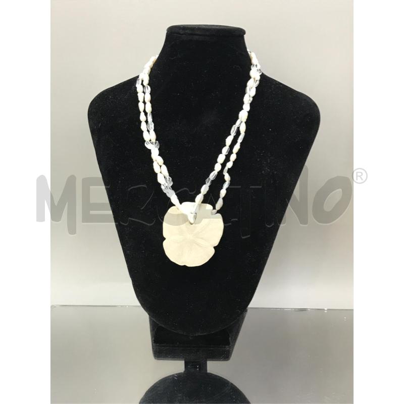 COLLANA PERLE E CIONDOLO BIANCO | Mercatino dell'Usato Moncalieri bengasi 1