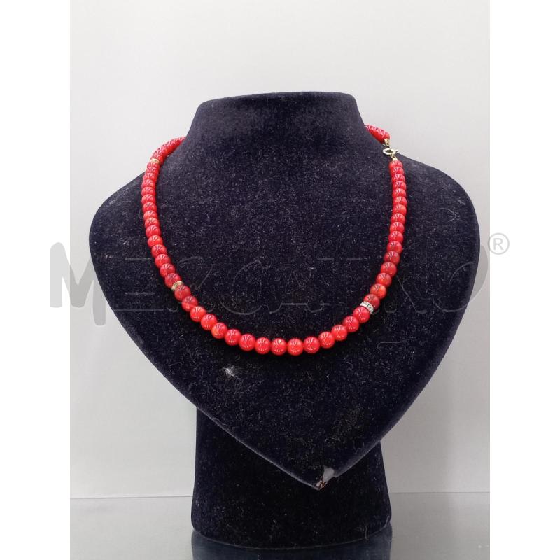 COLLANA PERLINE ROSSE | Mercatino dell'Usato Moncalieri bengasi 1