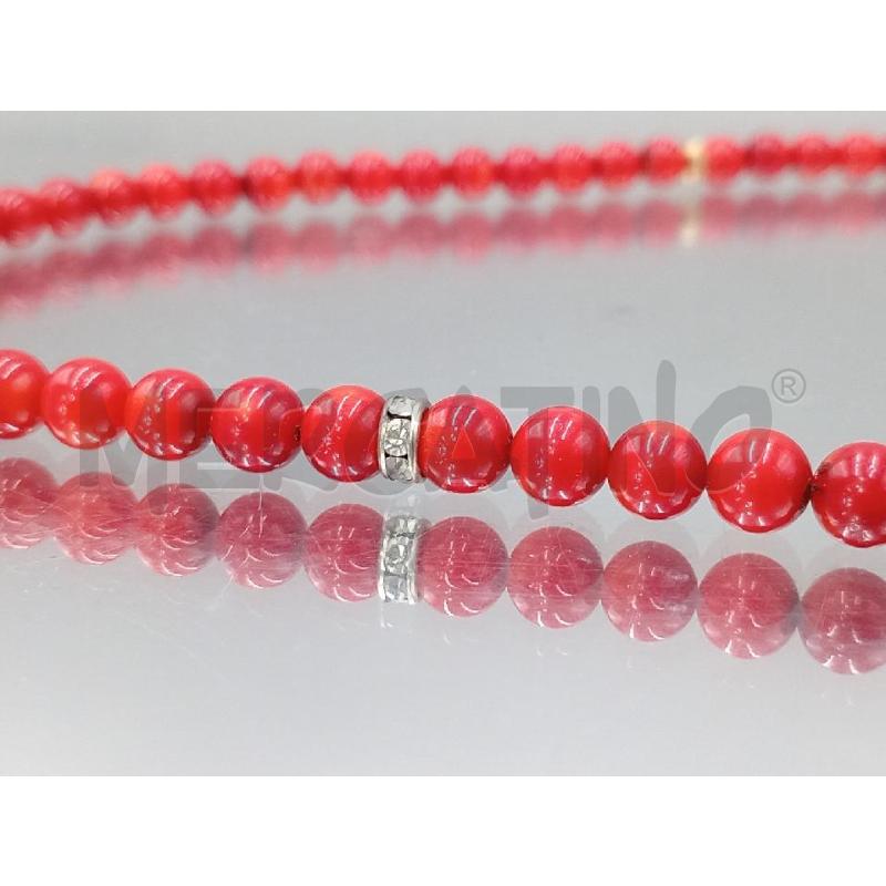 COLLANA PERLINE ROSSE | Mercatino dell'Usato Moncalieri bengasi 3