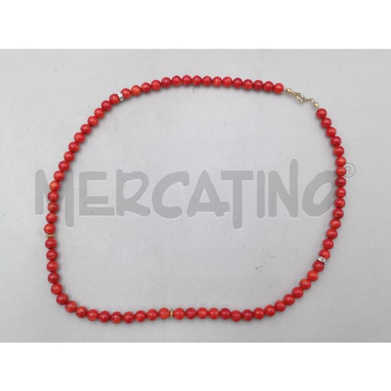 COLLANA PERLINE ROSSE | Mercatino dell'Usato Moncalieri bengasi 4