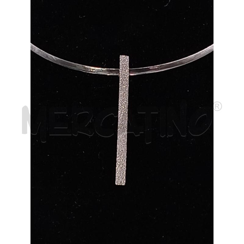COLLANA PIANEGONDA RIGIDA ARGENTATA CON CIONDOLO | Mercatino dell'Usato Moncalieri bengasi 3