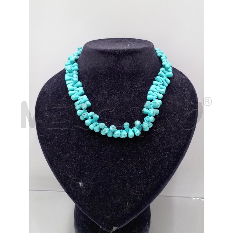 COLLANA PIETRE AZZURRE A GOCCIA | Mercatino dell'Usato Moncalieri bengasi 1