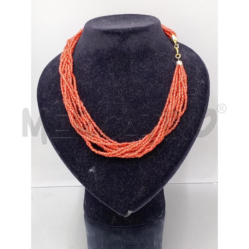 COLLANA PIETRE ROSSE | Mercatino dell'Usato Moncalieri bengasi 1