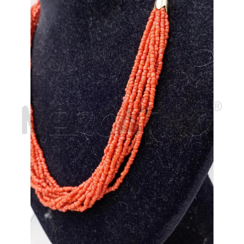 COLLANA PIETRE ROSSE | Mercatino dell'Usato Moncalieri bengasi 3