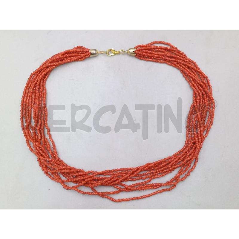 COLLANA PIETRE ROSSE | Mercatino dell'Usato Moncalieri bengasi 4