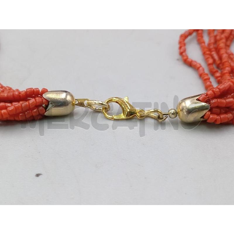 COLLANA PIETRE ROSSE | Mercatino dell'Usato Moncalieri bengasi 5