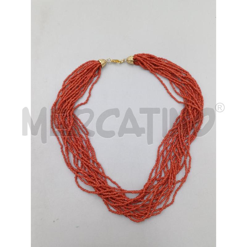 COLLANA PIETRE ROSSE CHIUSURA DORATA | Mercatino dell'Usato Moncalieri bengasi 4