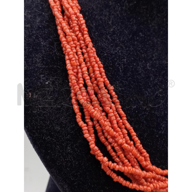 COLLANA PIETRE ROSSE CHIUSURA DORATA PIETRINE | Mercatino dell'Usato Moncalieri bengasi 3