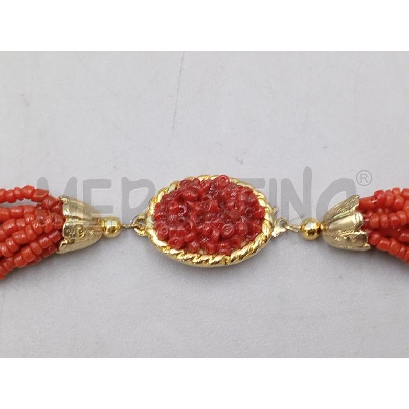 COLLANA PIETRE ROSSE CHIUSURA DORATA PIETRINE | Mercatino dell'Usato Moncalieri bengasi 5