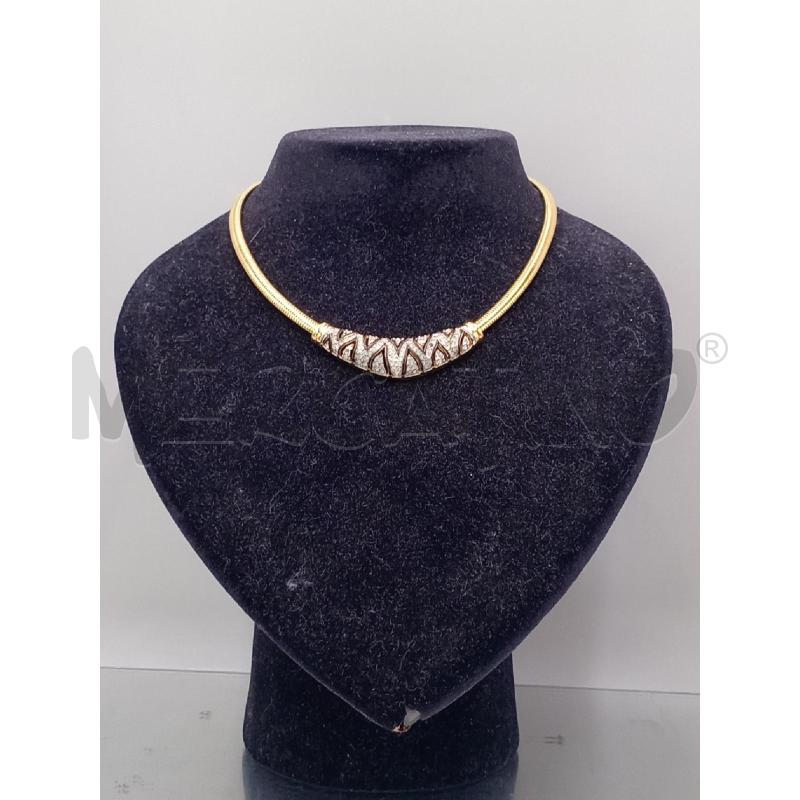 COLLANA SWAROSKY DORATO CON CRISTALLIDAVANTI | Mercatino dell'Usato Moncalieri bengasi 1