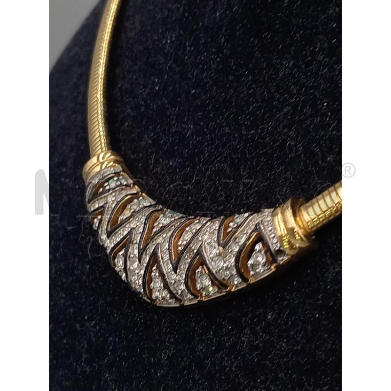 COLLANA SWAROSKY DORATO CON CRISTALLIDAVANTI | Mercatino dell'Usato Moncalieri bengasi 3