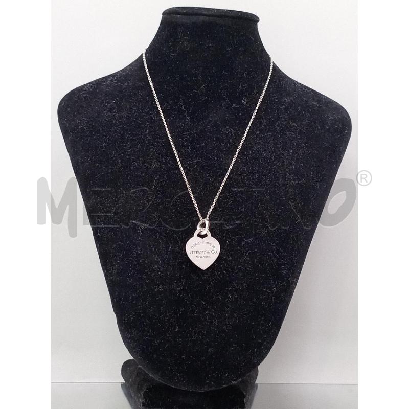 COLLANA TIFFANY ARGENTATA CON CUORE | Mercatino dell'Usato Moncalieri bengasi 1