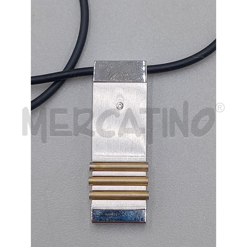 COLLANA UMO PLACCHETTA ACCIAIO CON BRILLANTINO | Mercatino dell'Usato Moncalieri bengasi 5