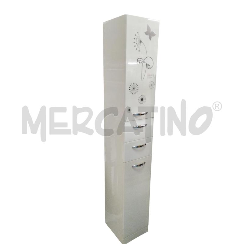 COLONNA BAGNO BIANCA LUCIDA 2 ANTE+2 CASSETTI  | Mercatino dell'Usato Moncalieri bengasi 2