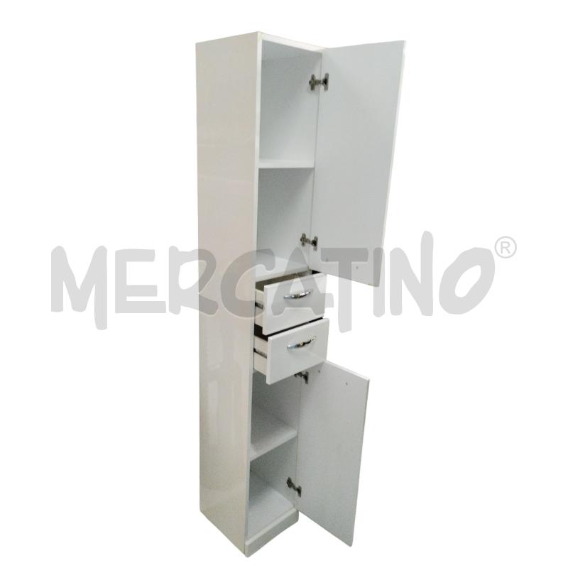 COLONNA BAGNO BIANCA LUCIDA 2 ANTE+2 CASSETTI  | Mercatino dell'Usato Moncalieri bengasi 3