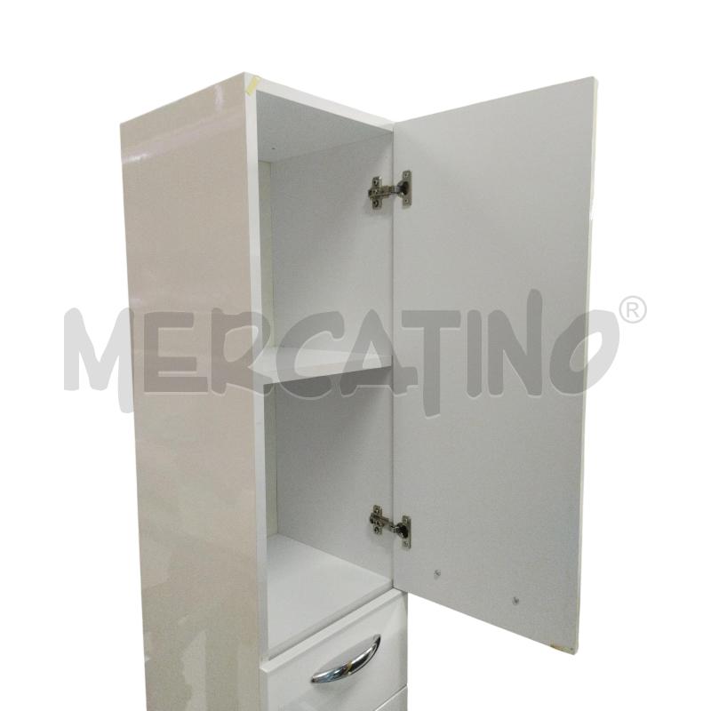 COLONNA BAGNO BIANCA LUCIDA 2 ANTE+2 CASSETTI  | Mercatino dell'Usato Moncalieri bengasi 4
